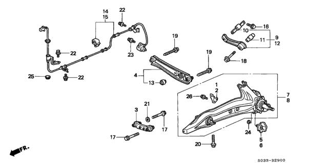 1997 Honda Civic Rear Lower Arm Diagram