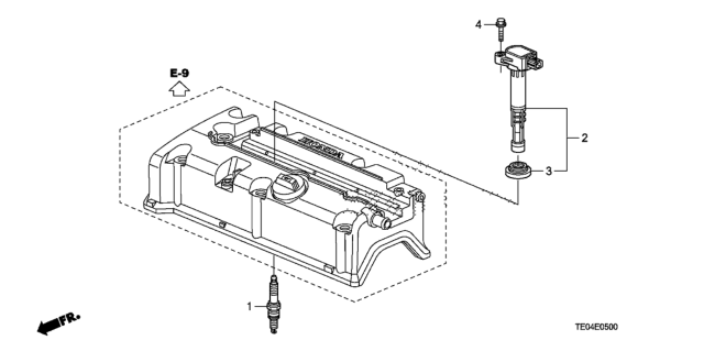 2008 Honda Accord Plug Hole Coil (L4) Diagram