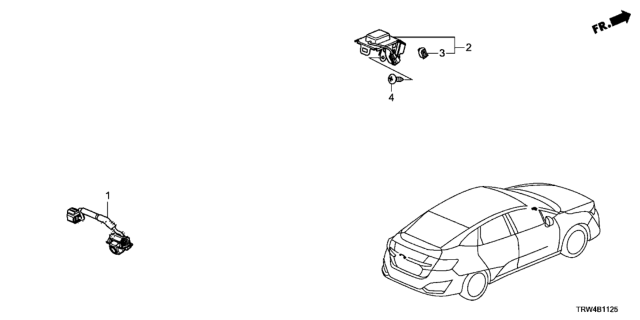 2018 Honda Clarity Plug-In Hybrid Rearview Camera - GPS Antenna Diagram