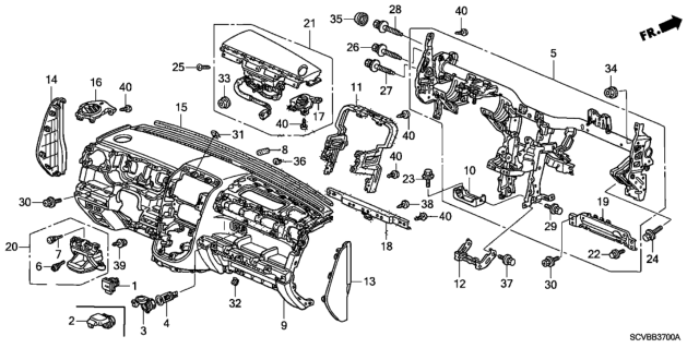 2011 Honda Element Instrument Panel Diagram