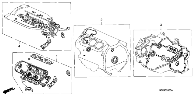 2000 Honda Odyssey Gasket Kit Diagram