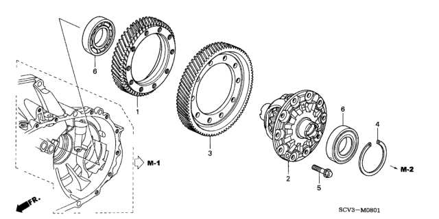 2006 Honda Element MT Differential Diagram