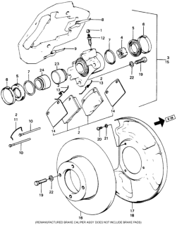 1975 Honda Civic 3 Door ** (1200) ** HMT Disk Brake Diagram