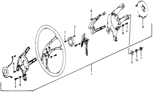 1976 Honda Accord Steering Wheel Diagram