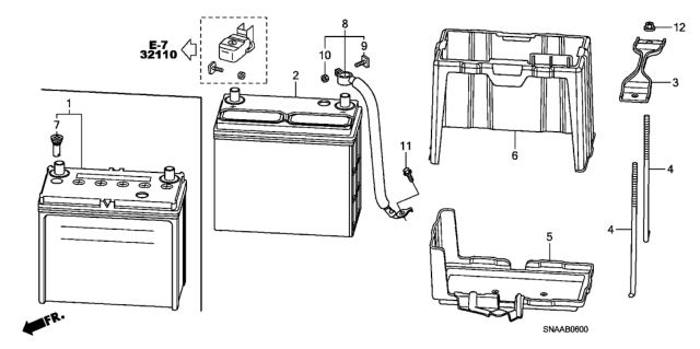 2009 Honda Civic Battery (1.8L) Diagram