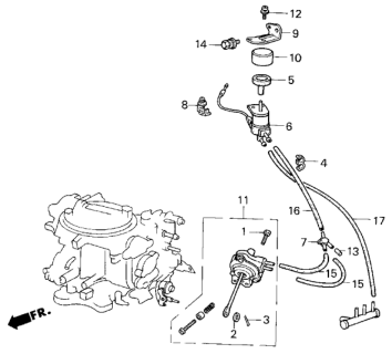 1984 Honda Civic 4 Door GL KA 5MT A/C Valve - Tubing (Sanden) Diagram