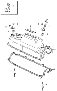 1983 Honda Accord Cylinder Head Cover Diagram