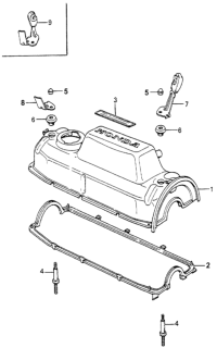 1983 Honda Accord Label, Spark Plug Diagram for 87537-PC2-660