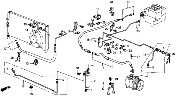 1987 Honda CRX Cap, Blind Diagram for 90402-PE1-701