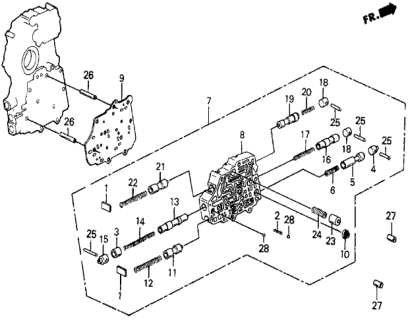 1987 Honda Civic 4AT Secondary Body Diagram