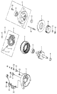 1983 Honda Accord Alternator Components Diagram