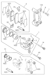 2000 Honda Passport Rear Disk Brake Caliper Diagram