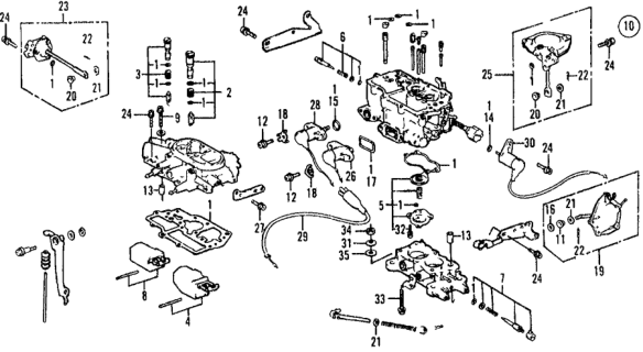 1977 Honda Civic Diaphragm Assy. (2Nd) Diagram for 16207-657-310