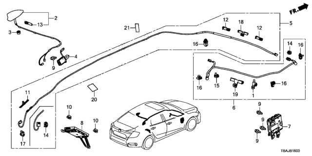 2019 Honda Civic AMPLIFIER ASSY., AUDIO (PREMIUM) Diagram for 39186-TBA-A71