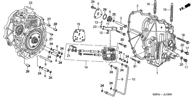 2005 Honda Civic Body Assy., Manual Valve Diagram for 27400-PLY-000