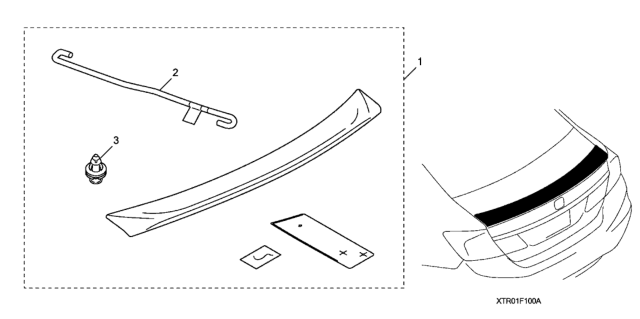 2013 Honda Civic Deck Lid Spoiler Diagram