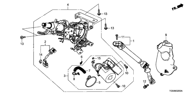 2021 Honda Passport Steering Column Diagram