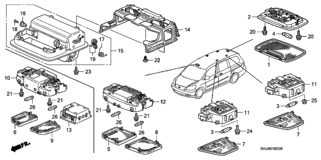 2010 Honda Odyssey Interior Light Diagram