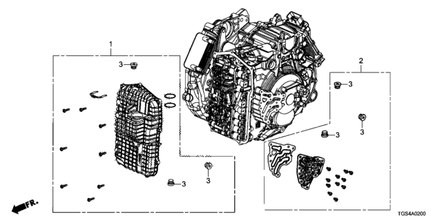 2020 Honda Passport 5 Door EXL (2WD) KA 9AT AT Oil Pan - Cover Diagram
