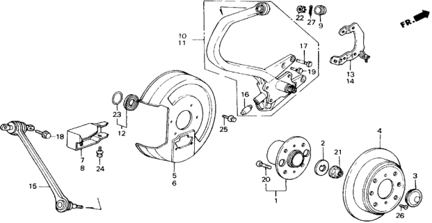 1989 Honda Accord Bearing Assembly, Hub Unit (Koyo Seiko) Diagram for 42200-SE0-J02