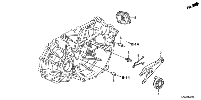2012 Honda Accord MT Clutch Release (L4) Diagram