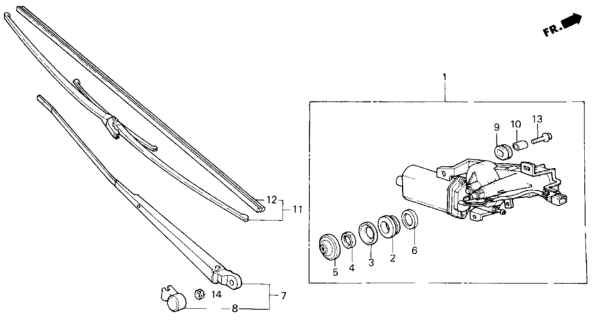 1984 Honda Civic Rear Window Wiper Diagram