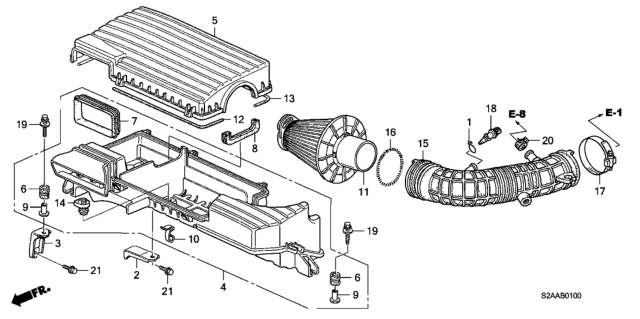 2008 Honda S2000 Air Cleaner Diagram