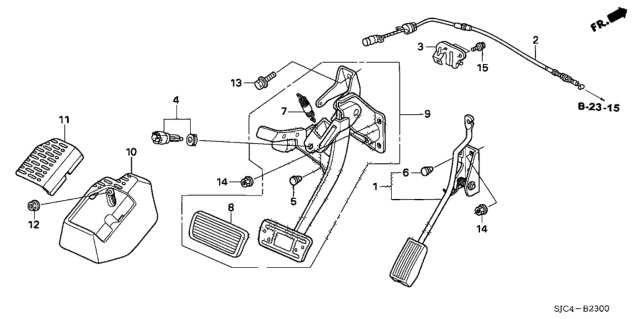 2013 Honda Ridgeline Pedal Diagram