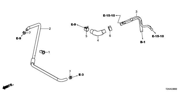 2017 Honda Accord Breather Tube (L4) Diagram