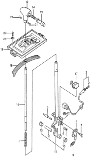 1979 Honda Prelude Console, Indicator Diagram for 54710-692-680