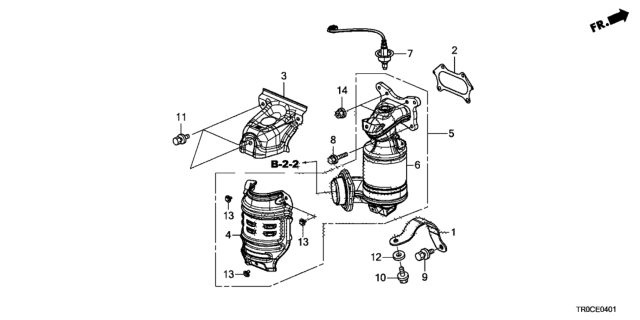 2015 Honda Civic Converter (2.4L) Diagram