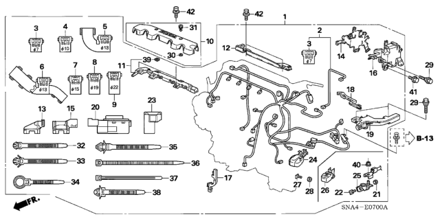 2008 Honda Civic Engine Wire Harness (1.8L) Diagram