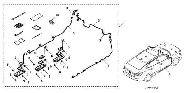 2020 Honda Insight 4 Door EX KA CVT Welcome Light Diagram