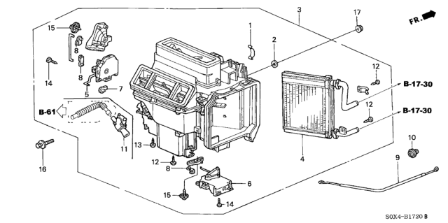 2004 Honda Odyssey Motor Assembly, Mode Diagram for 79140-S0X-A01