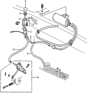 1982 Honda Accord Stay, Air Conditioner Solenoidvalve Diagram for 38775-PC1-000