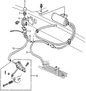 1982 Honda Accord Control Set, Carburetor Idle Diagram for 38780-PA5-941