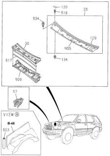 2001 Honda Passport Tray, Passenger Side Battery Diagram for 8-97143-089-3