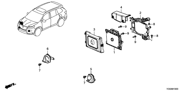 2019 Honda Passport ELECTRONIC CONTROL U Diagram for 37820-RLV-L15