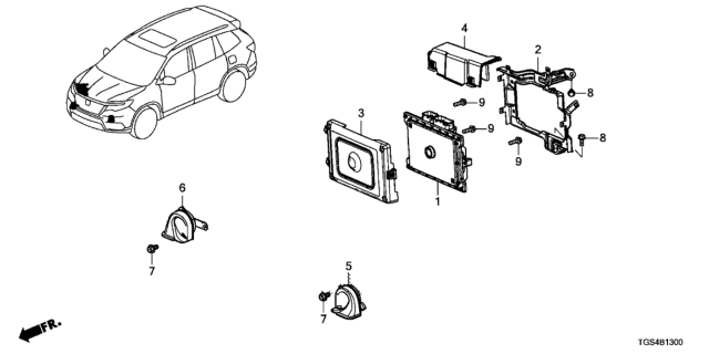 2019 Honda Passport Control Module, Powertrain Diagram for 37820-RLV-L36