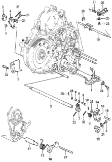 1983 Honda Accord Lever, Throttle Control Diagram for 27494-PA9-000