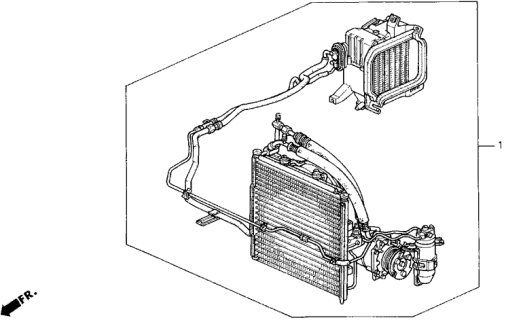 1995 Honda Del Sol Air Conditioner Assy. Diagram for 80000-SR1-A23