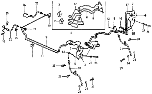 1977 Honda Accord Brake Hose - Brake Pipe Diagram