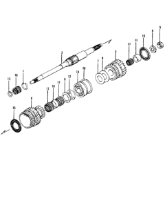 1975 Honda Civic 3 Door ** (1200) ** HMT HMT Mainshaft Diagram