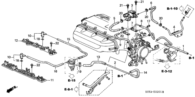 2002 Honda Odyssey 5 Door EXL (LEATHER RES) KA 5AT Tubing Diagram