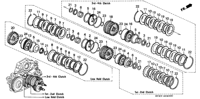 1994 Honda Accord AT Clutch Diagram