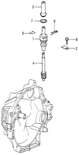 1981 Honda Accord Gear, Speedometer Driven Diagram for 23820-689-961