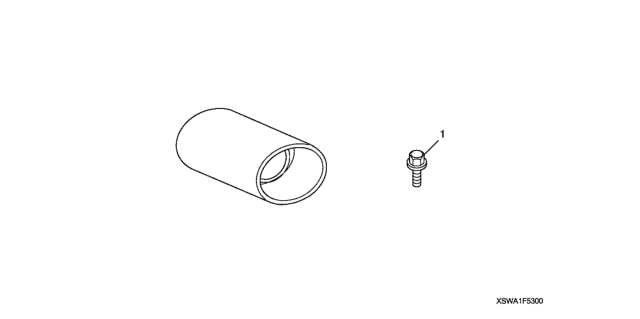 2007 Honda CR-V Exhaust Pipe Finisher Diagram