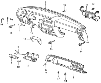 1981 Honda Civic Instrument Panel Diagram