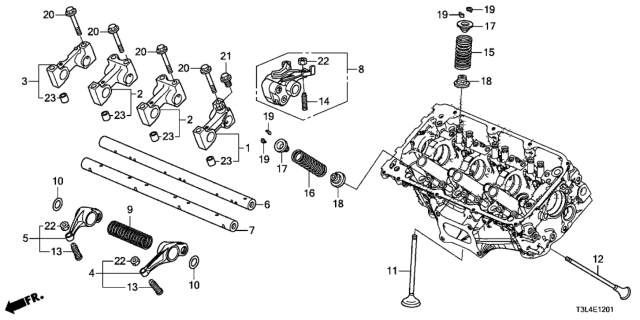 2016 Honda Accord Valve - Rocker Arm (Front) (V6) Diagram