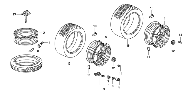 2009 Honda S2000 Wheel Disk Diagram